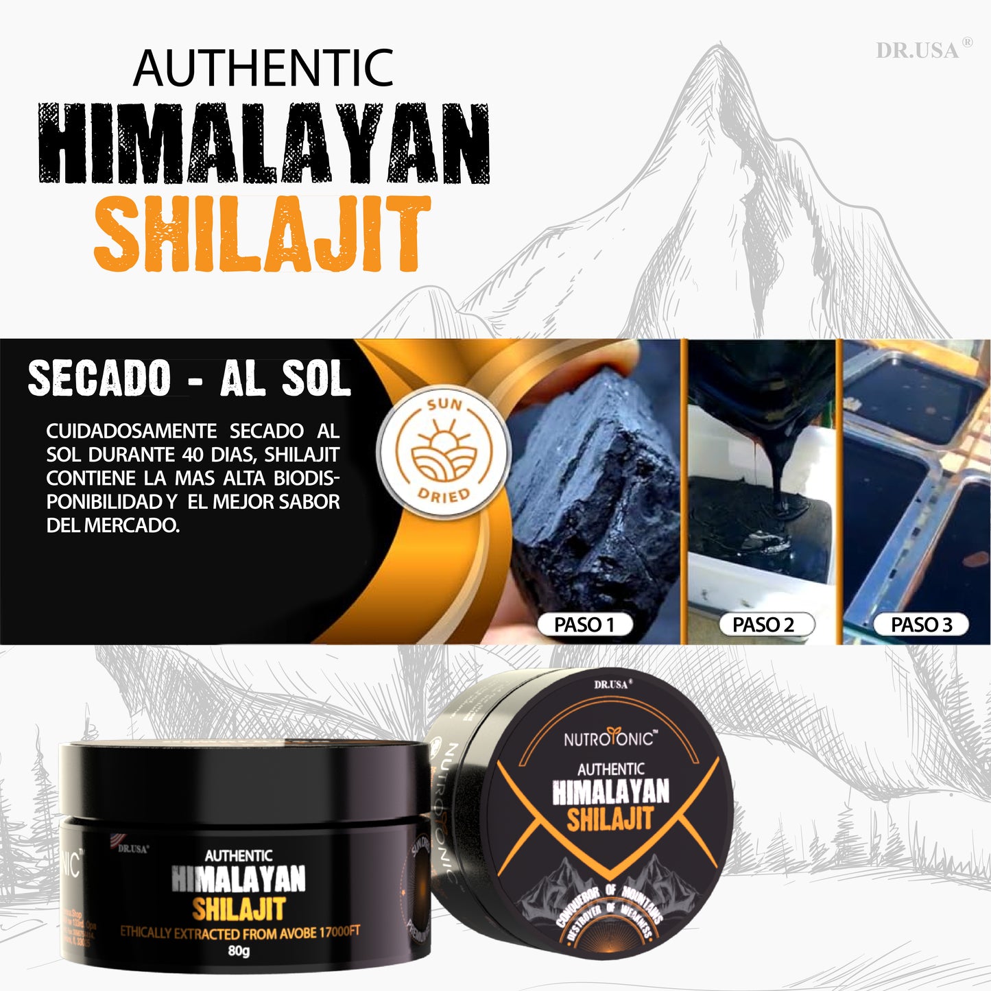 SHILAJIT ORIGINAL HIMALAYA 80G ® + Guía para maximizar Resulatados!